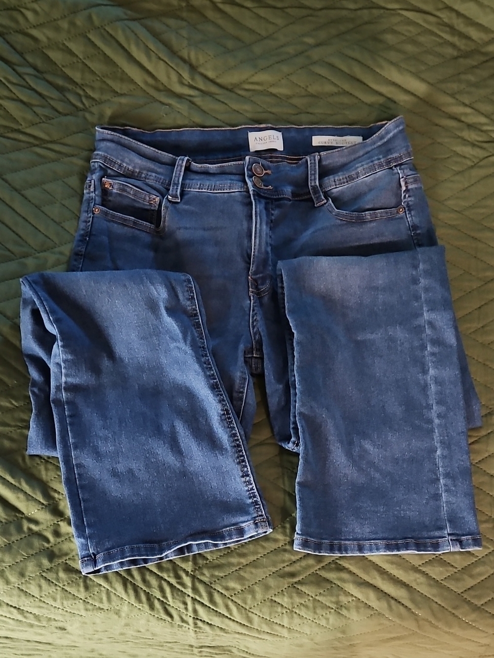Angels Women's Boot Cut Jeans in Blue Wash